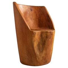 Vintage 'Pilão' Chair in Solid Brazilian Hardwood, in the Style of Zanine Caldas