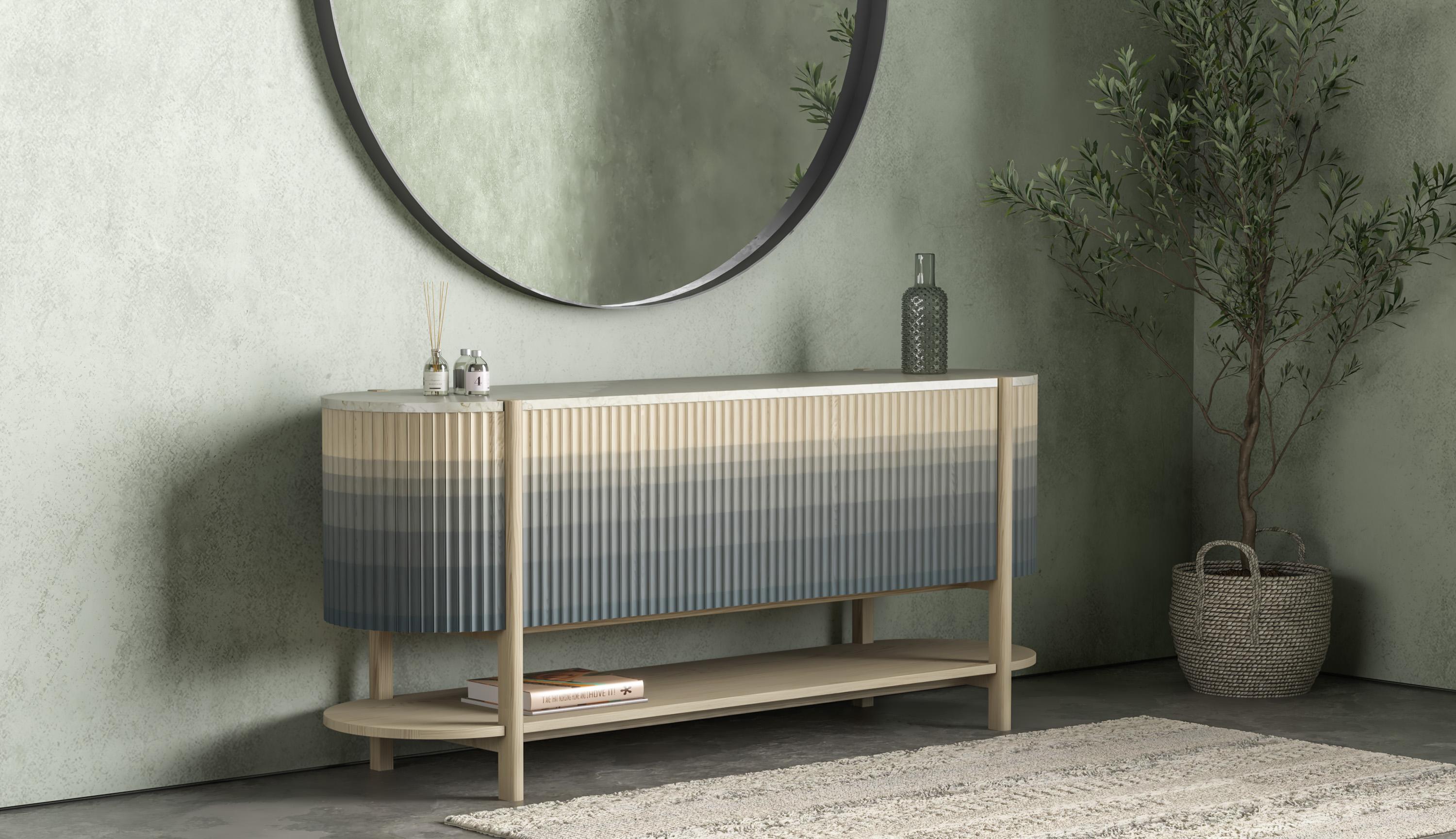 American Pilar Credenza by Indo Made For Sale