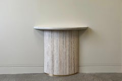 Pilar Demilune Console Table / Bleached Oak Wood by INDO-