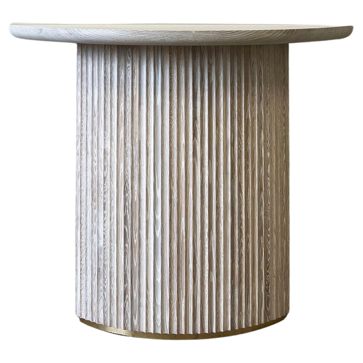 Tavolo Consolle Pilar Demilune / Wood Oak sbiancato di INDO- in vendita