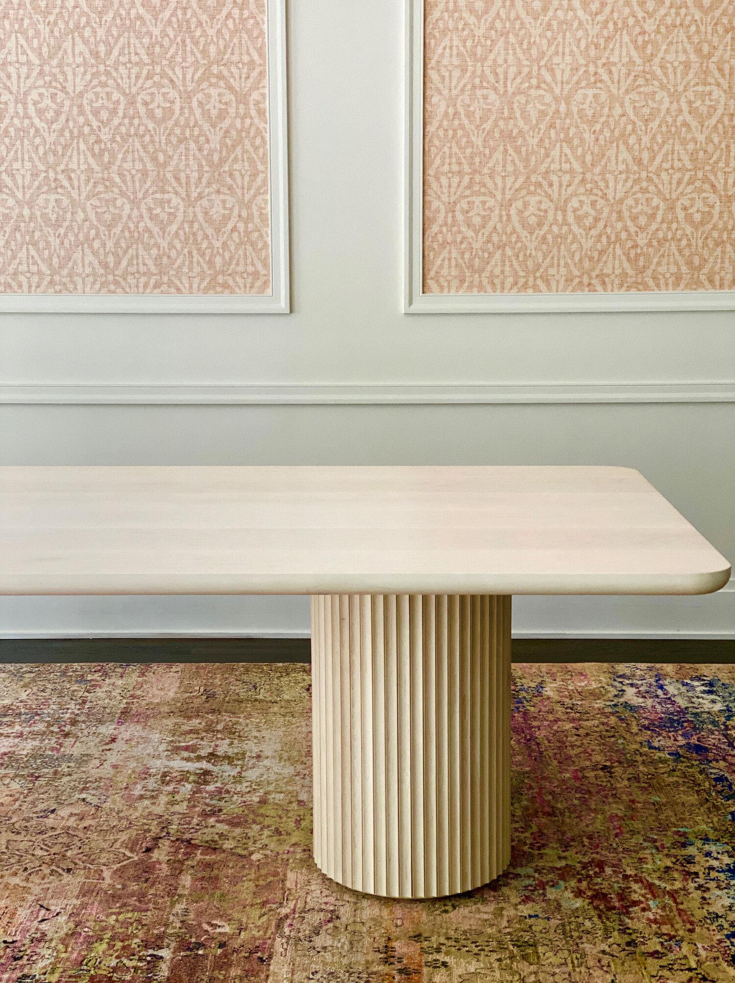 Érable Table de salle à manger rectangulaire Pilar de Indo Made en vente