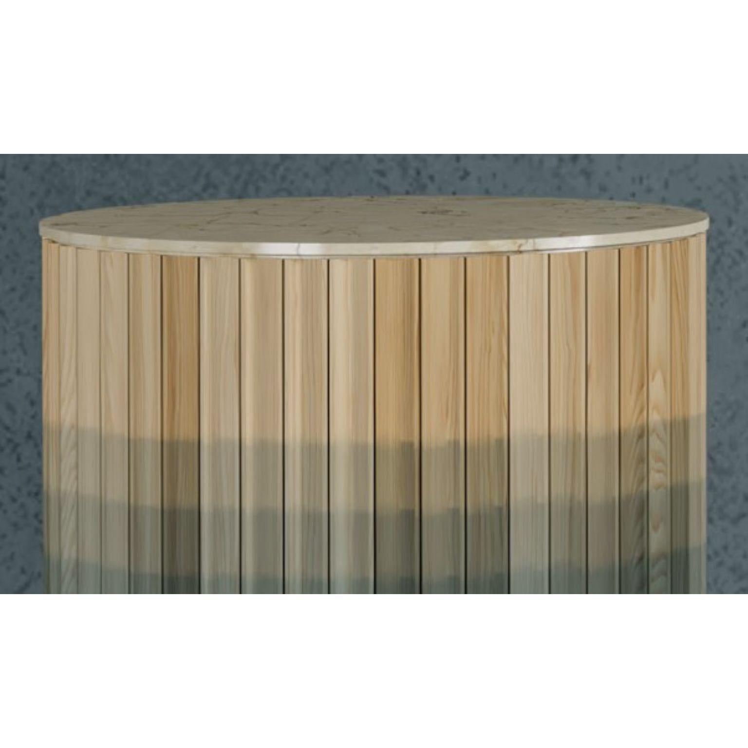 Contemporary Pilar End Table by Indo Made For Sale