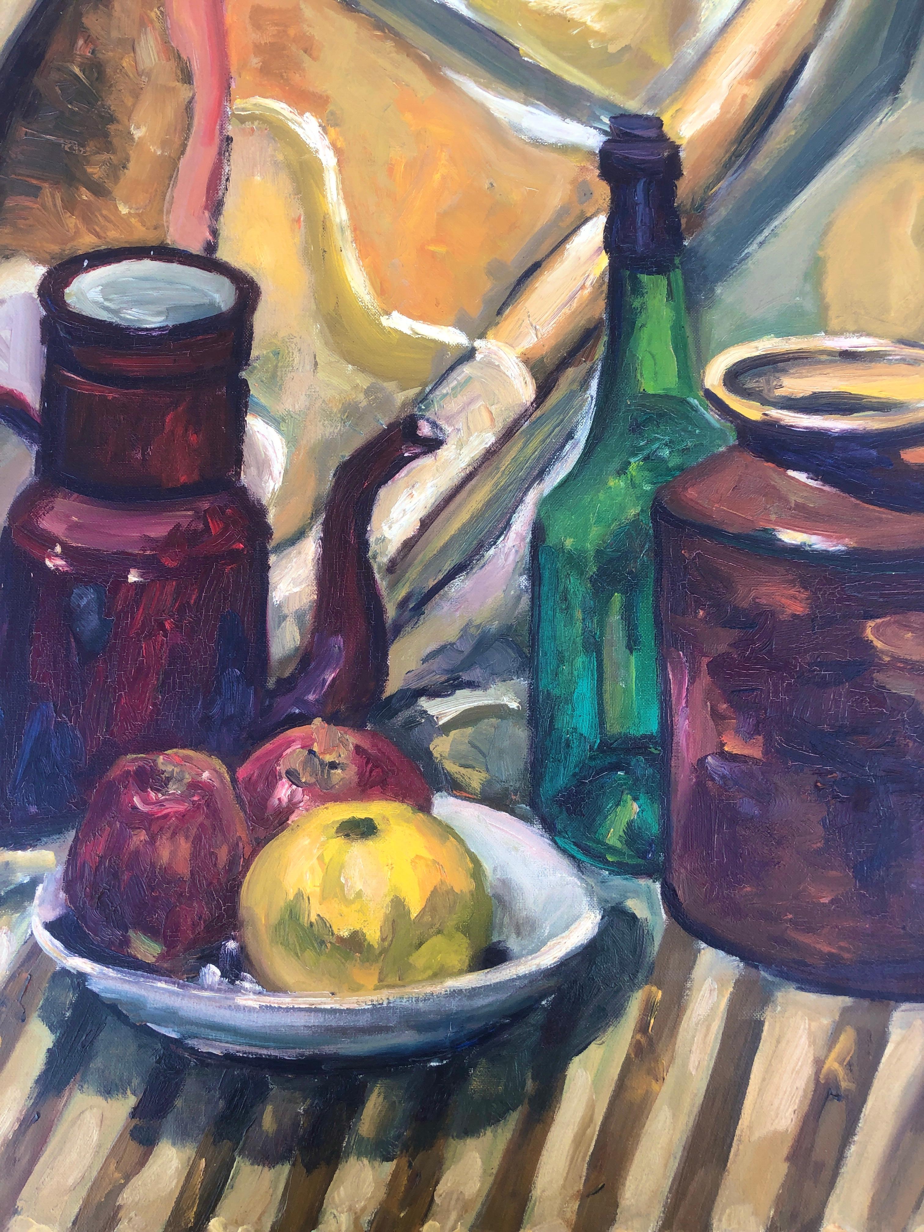 Still life oil on canvas painting postimpressionism For Sale 3