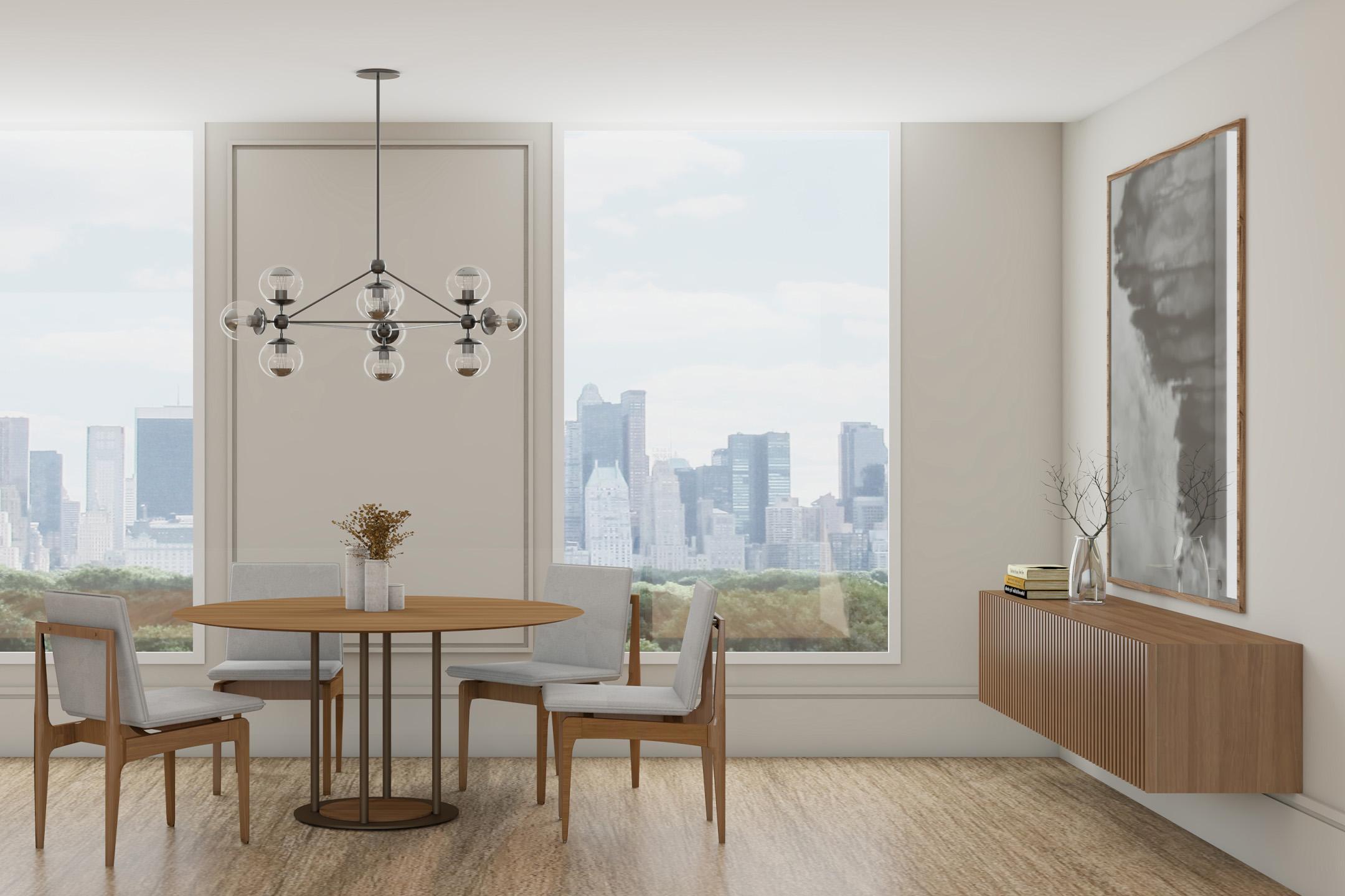 Die Designerin Alessandra Delgado hat einen Hintergrund in Architektur und nutzt daher gerne die Herausforderungen, die sich bei architektonischen Projekten ergeben, für ihre Arbeit. Der Esstisch Pilar wurde unter Berücksichtigung der Notwendigkeit