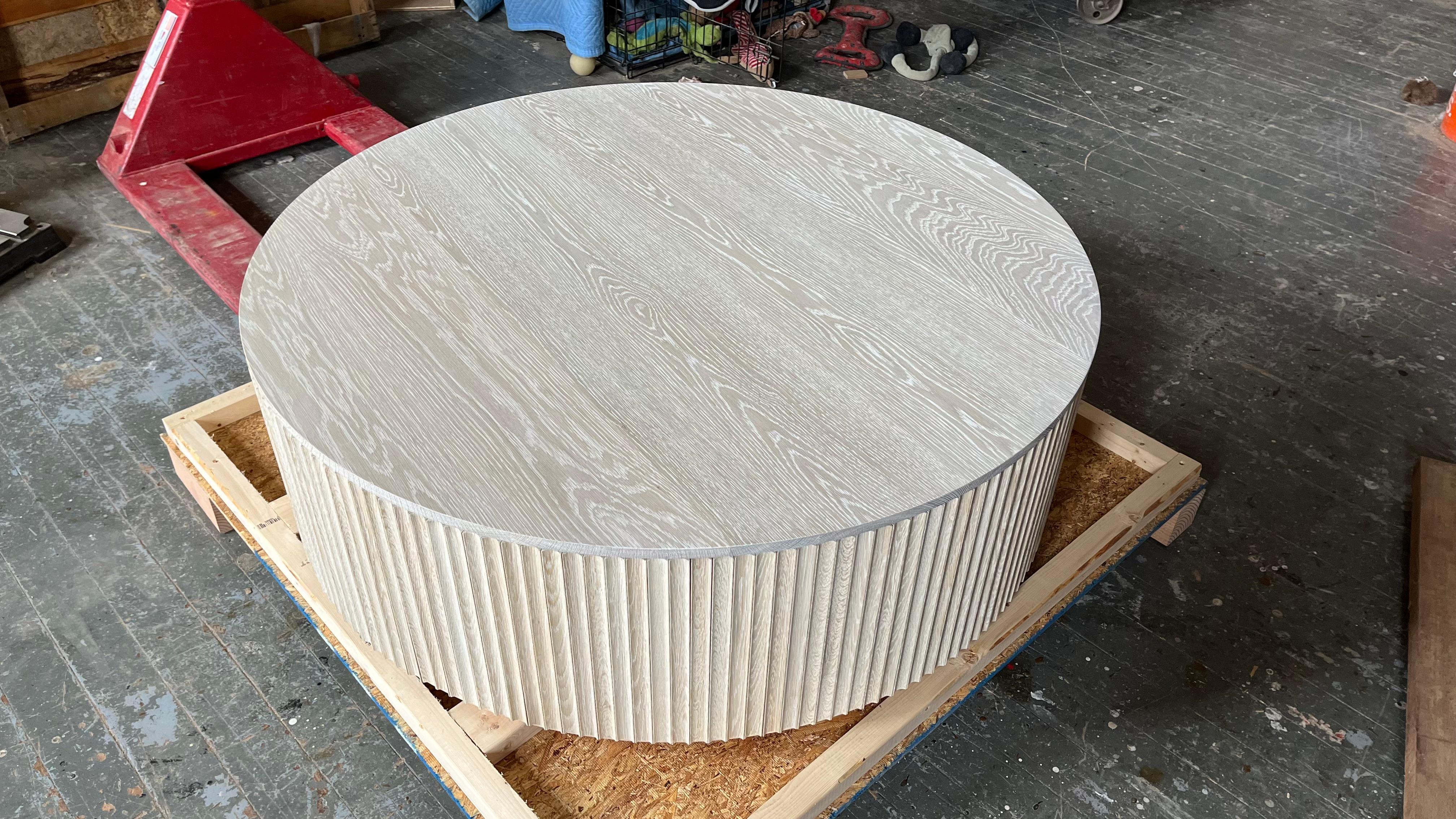 fluted coffee table