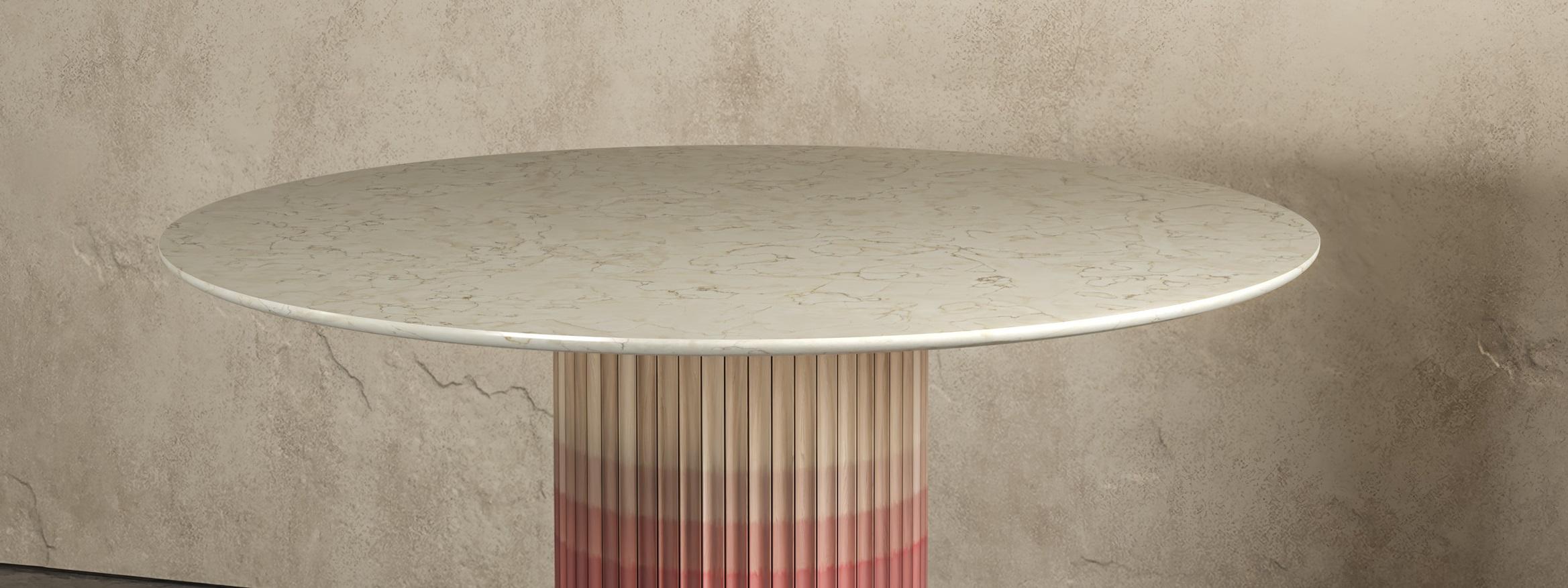 Other Pilar Round Dining Table by Indo Made For Sale