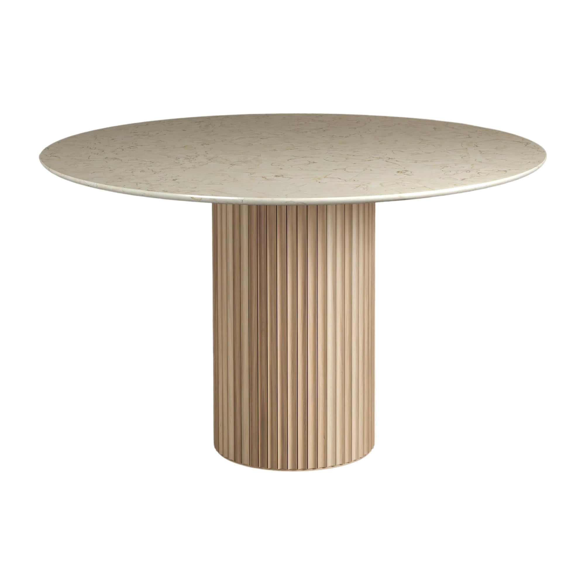 Pilar Round Oak Dining Table by INDO-