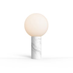 Pilar Table Lamp White Marble