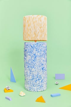 Pilar Table Lamp in Lacquered Papier Mâché and Fringe