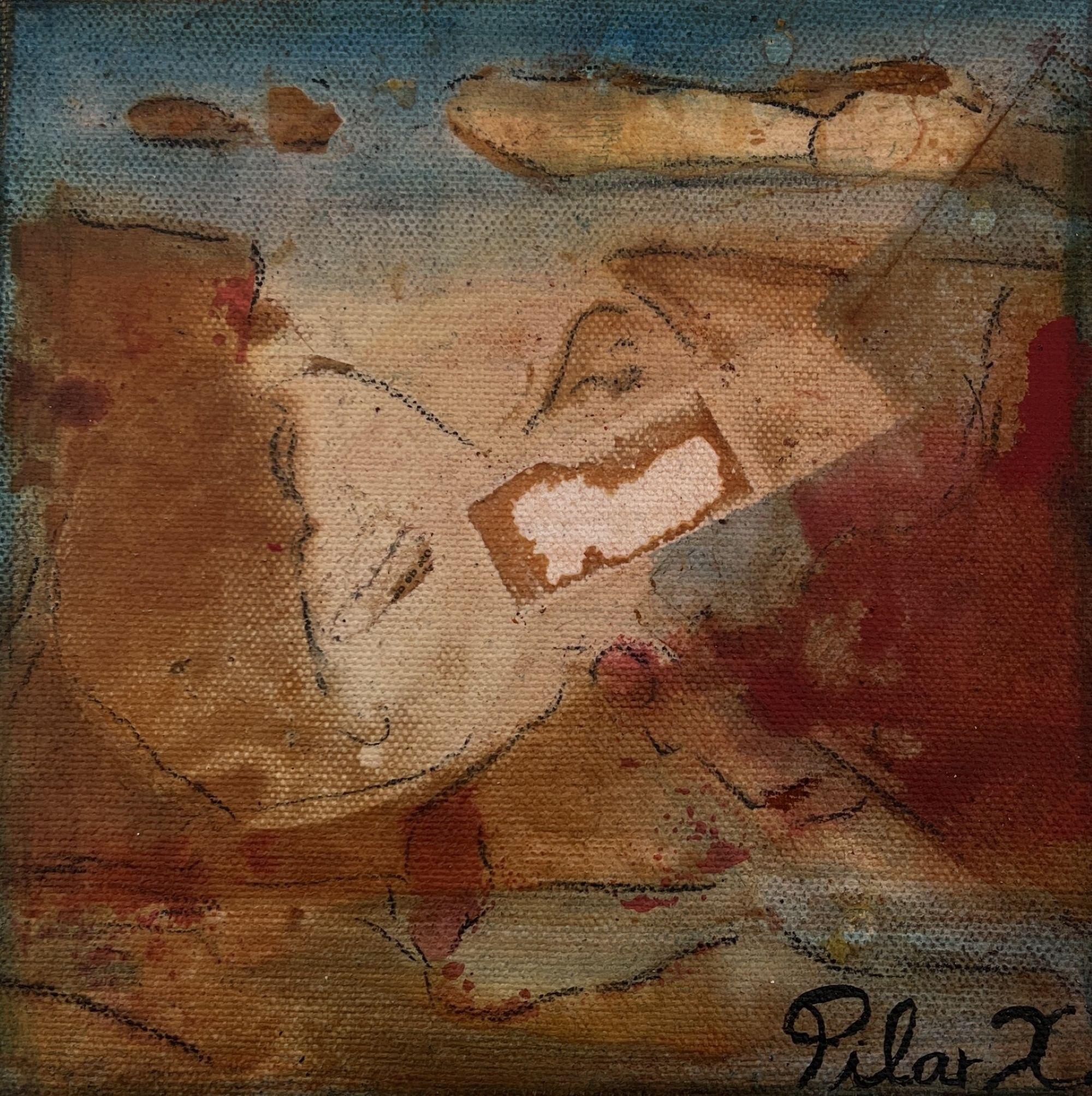 Pilar Xercavins Casas Abstract Painting - Cartografía del recuerdo
