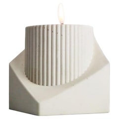 Pilarch OffWhite Pillar Sculpture Tea Light Holder