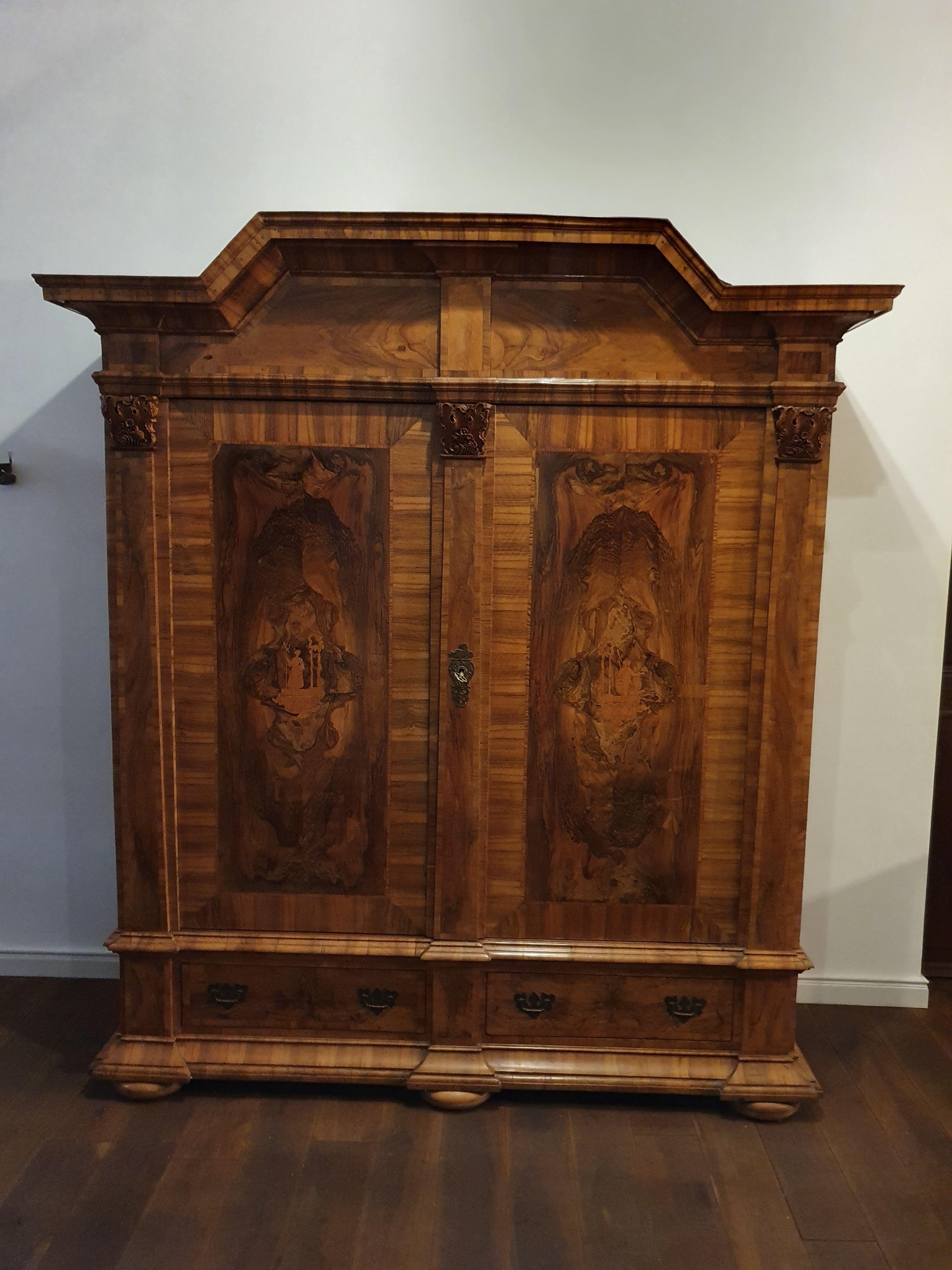 18th Century Pilasterschrank 18. Jahrhundert mitteldeutsch For Sale