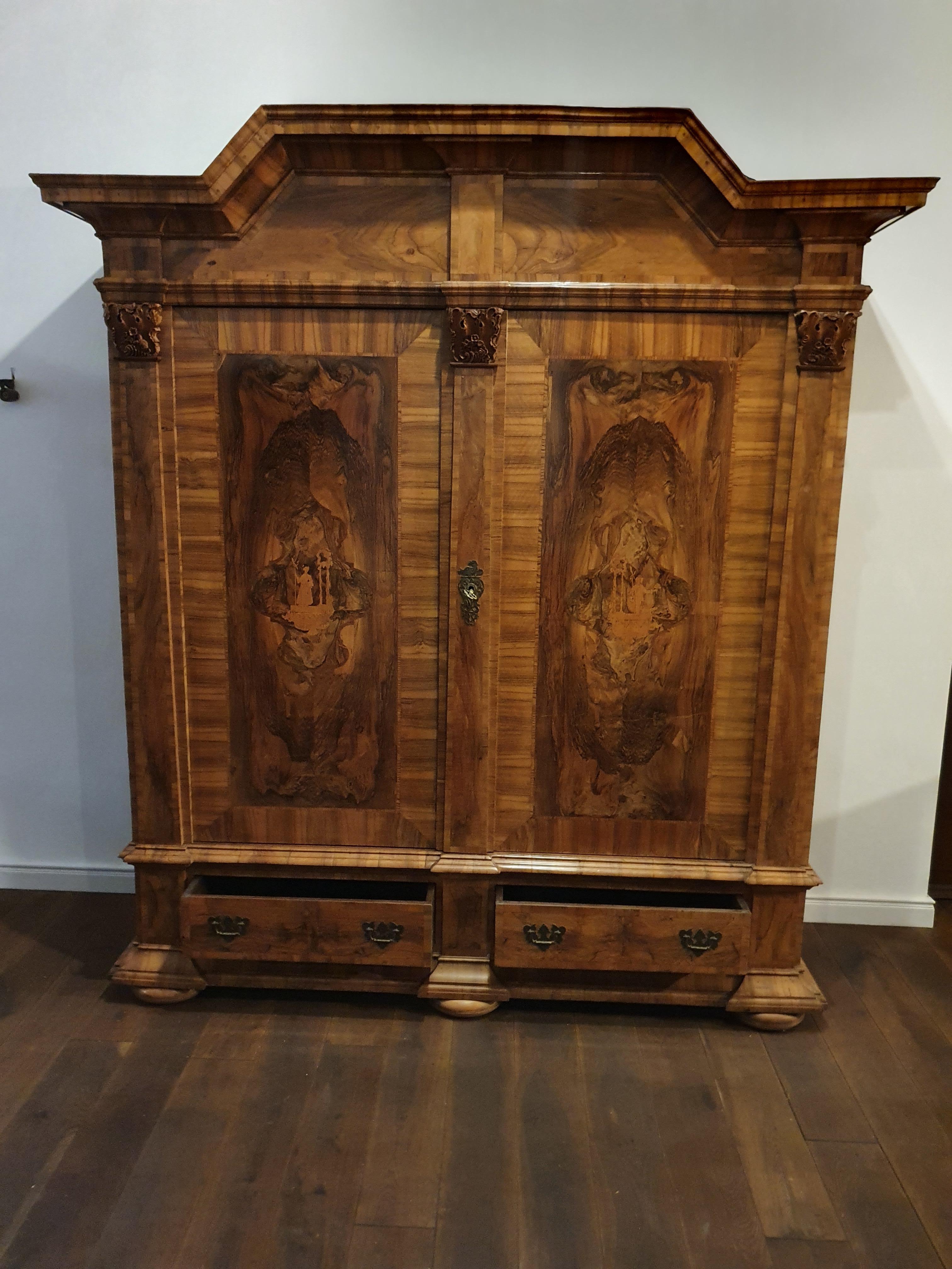 Pilasterschrank 18. Jahrhundert mitteldeutsch For Sale 1