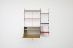 Estantería mural de 2 cuerpos Pilastro con escritorio abatible y Light