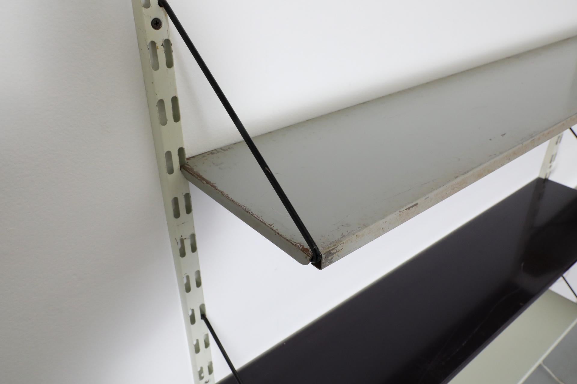 Estantería Pilastro Industrial de Metal de 2 cuerpos con Escritorio y Light en venta 7