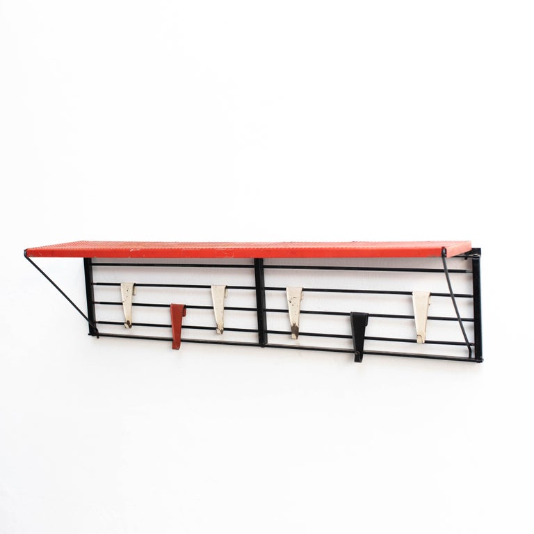 Pilastro Modular Coat Rack in Metal by Tjerk Reijenga, Circa 1950 For ...