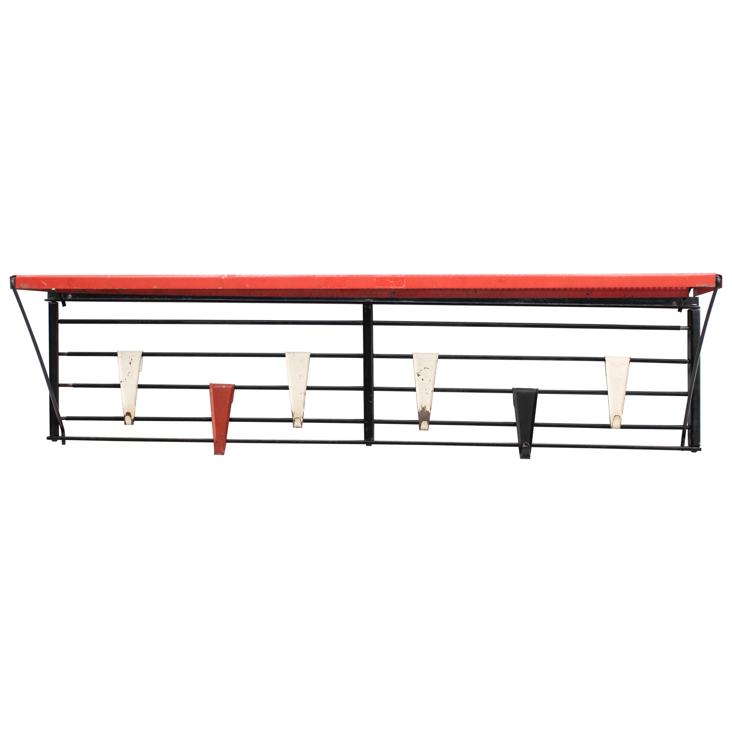 Porte-manteau modulaire Pilastro en métal de Tjerk Reijenga, vers 1950