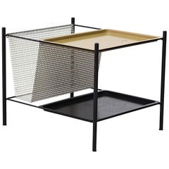 Retro Pilastro Wire Magazine Rack and Side Table by Tjerk Reijenga