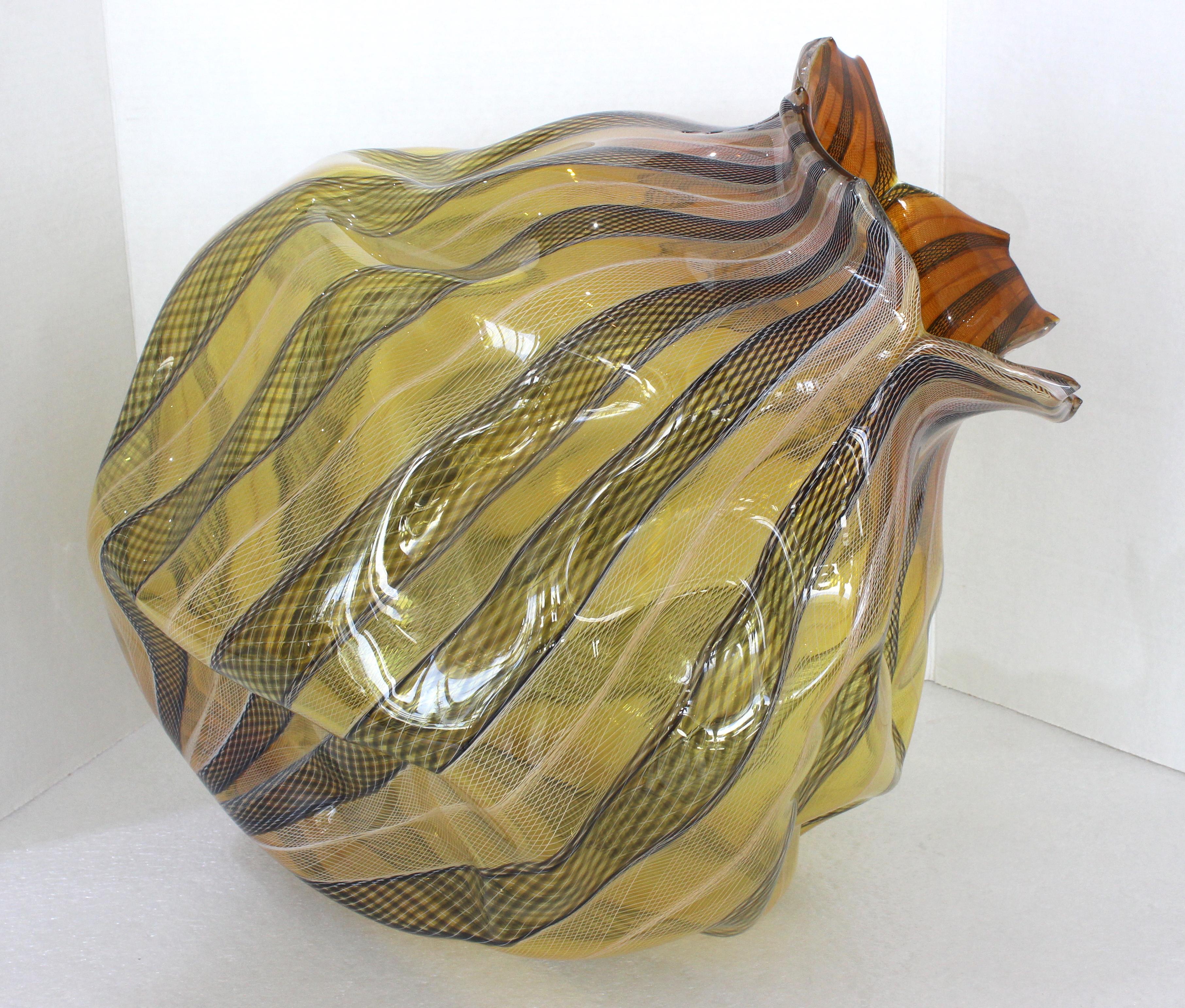 Pilchuk Style Glass Vase Sculpture In Good Condition In West Palm Beach, FL