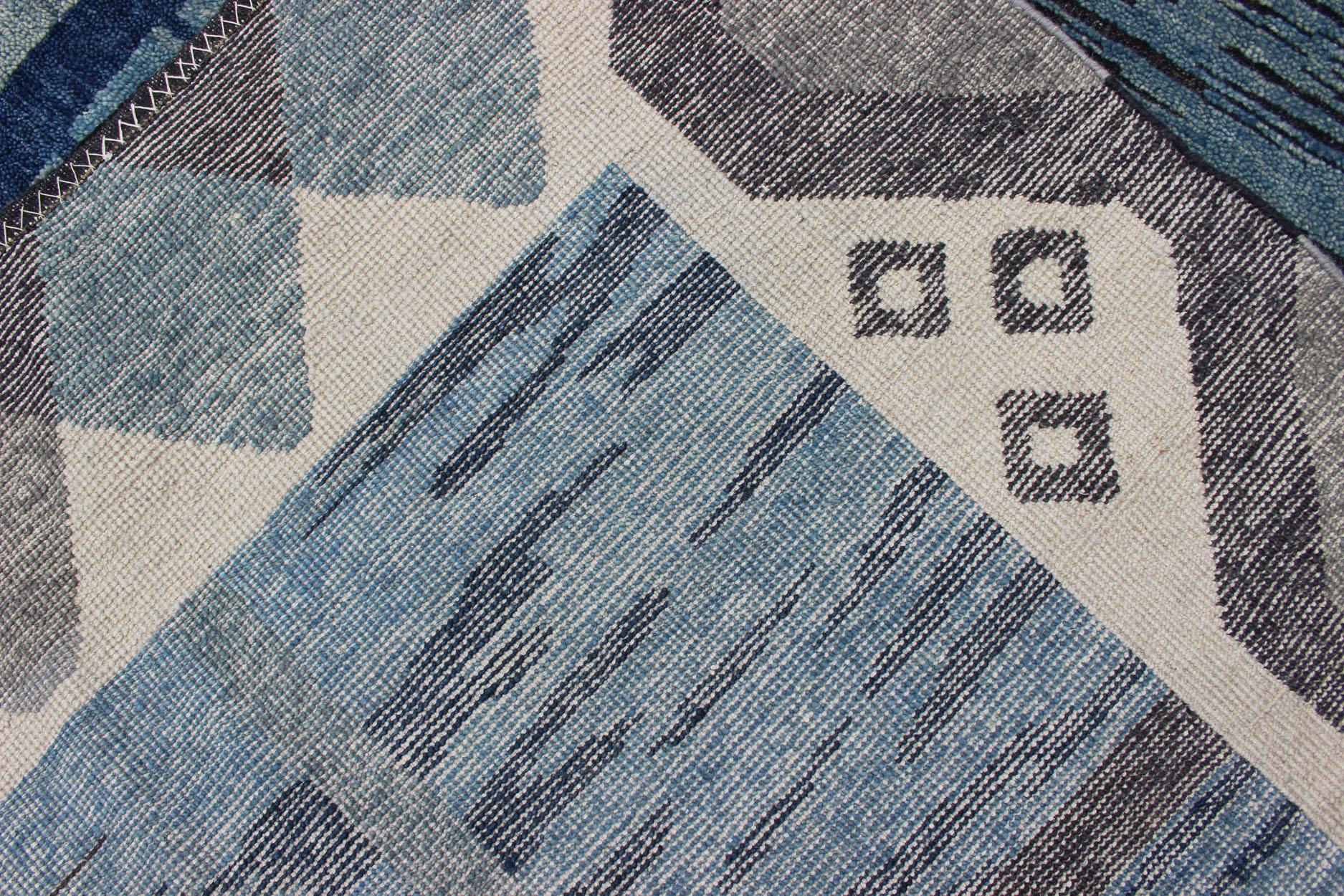 blue and taupe rug