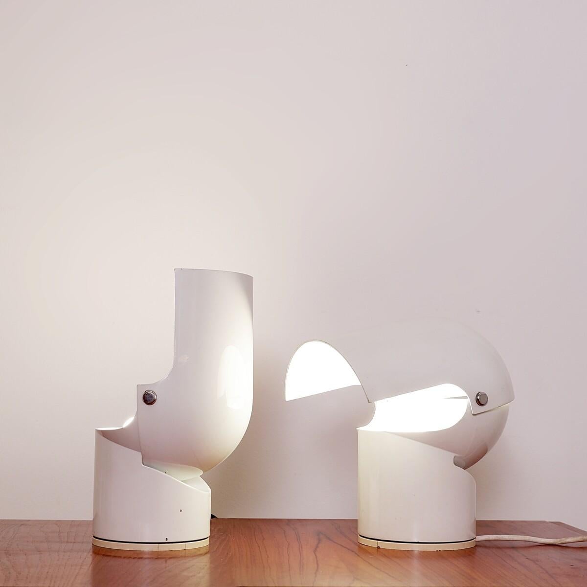Tischlampen „Pileino“ von Gae Aulenti für Artemide, 1972, 2er-Set, Set (Moderne der Mitte des Jahrhunderts) im Angebot