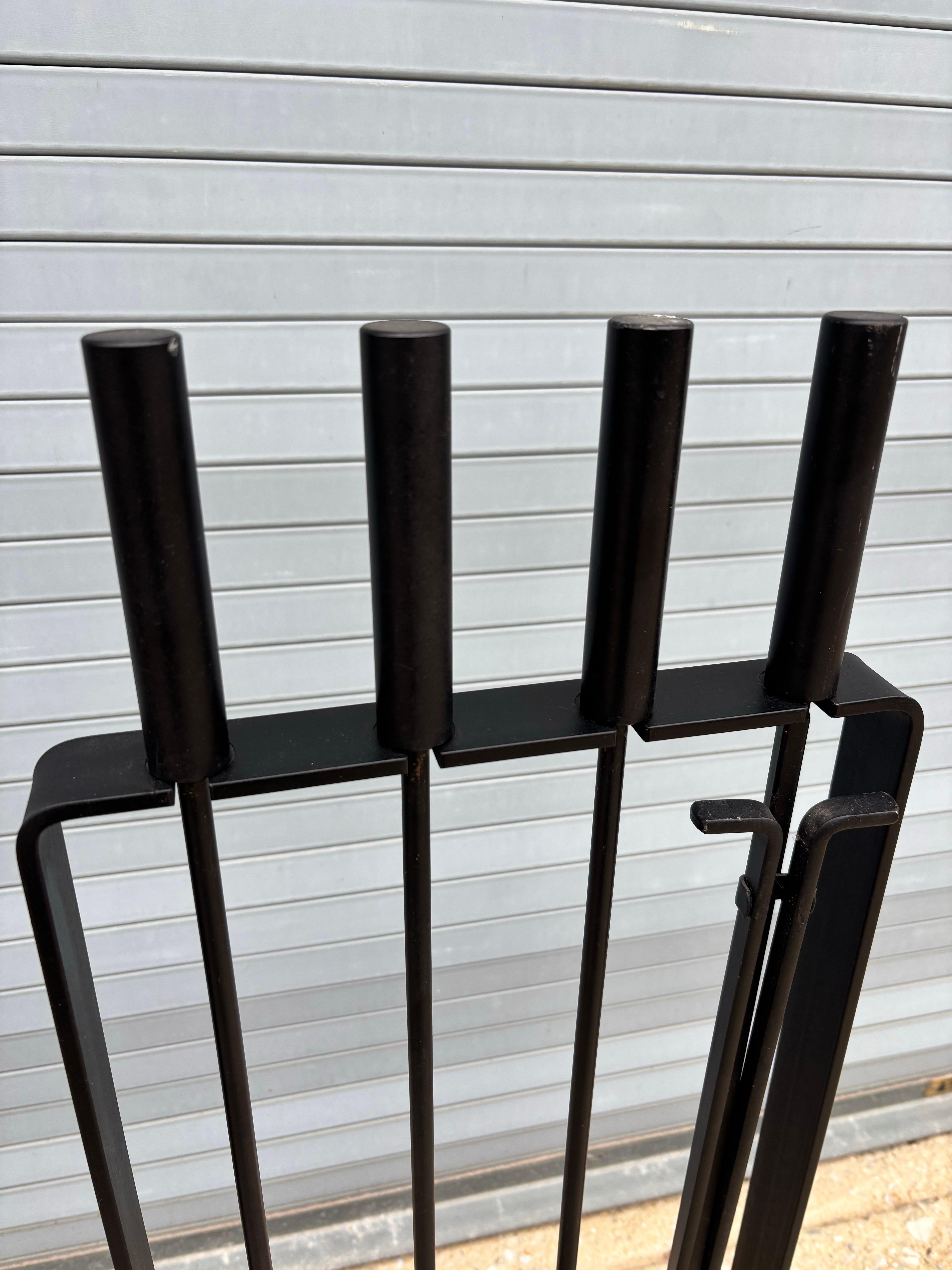 American Pilgrim Iron Fireplace Tool Set