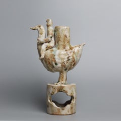 Pellegrino in volo Portacandele in ceramica costruito a mano da Darren Dai