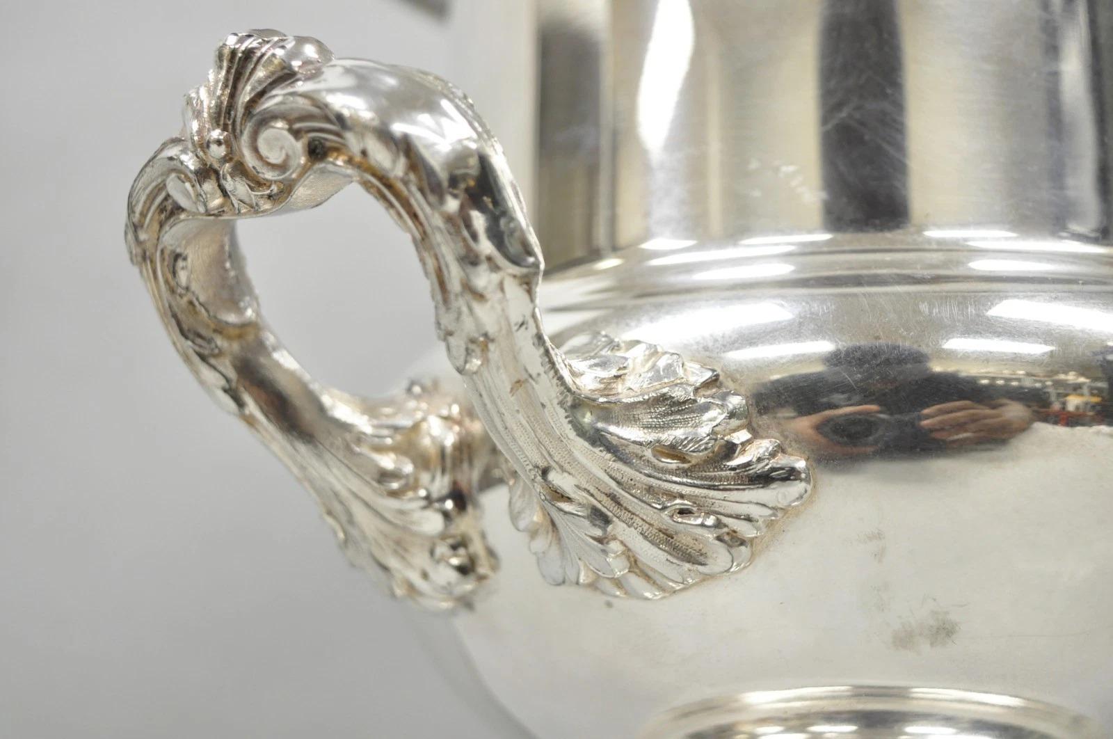 Pilgrim Silver Plated Victorian Trophy Cup Urn Bar Champagne Chiller Ice Bucket For Sale 8