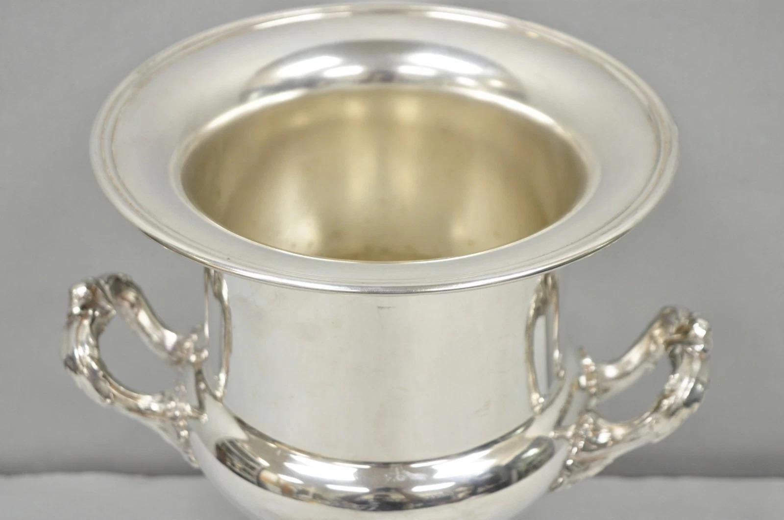 Pilgrim Silver Plated Victorian Trophy Cup Urn Bar Champagne Chiller Ice Bucket For Sale 2