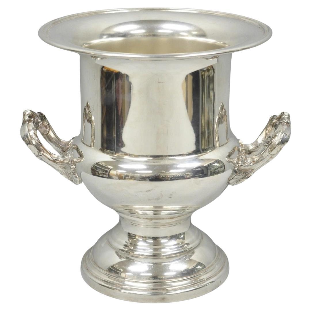 Pilgrim Silver Plated Victorian Trophy Cup Urn Bar Champagne Chiller Ice Bucket For Sale