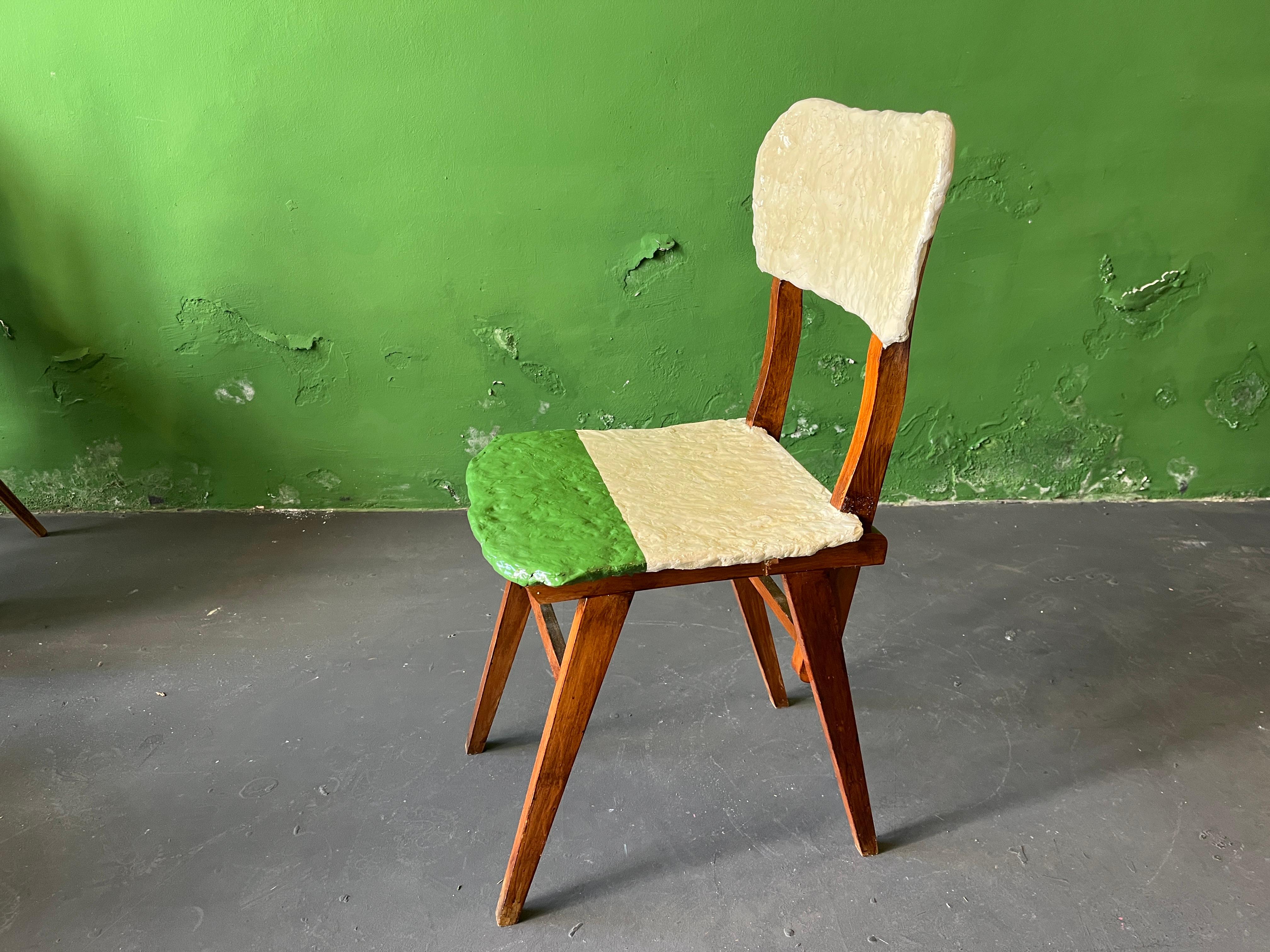 Greek Pilion Chair, Ceramic Seat and Backrest by Markus Friedrich Staab For Sale