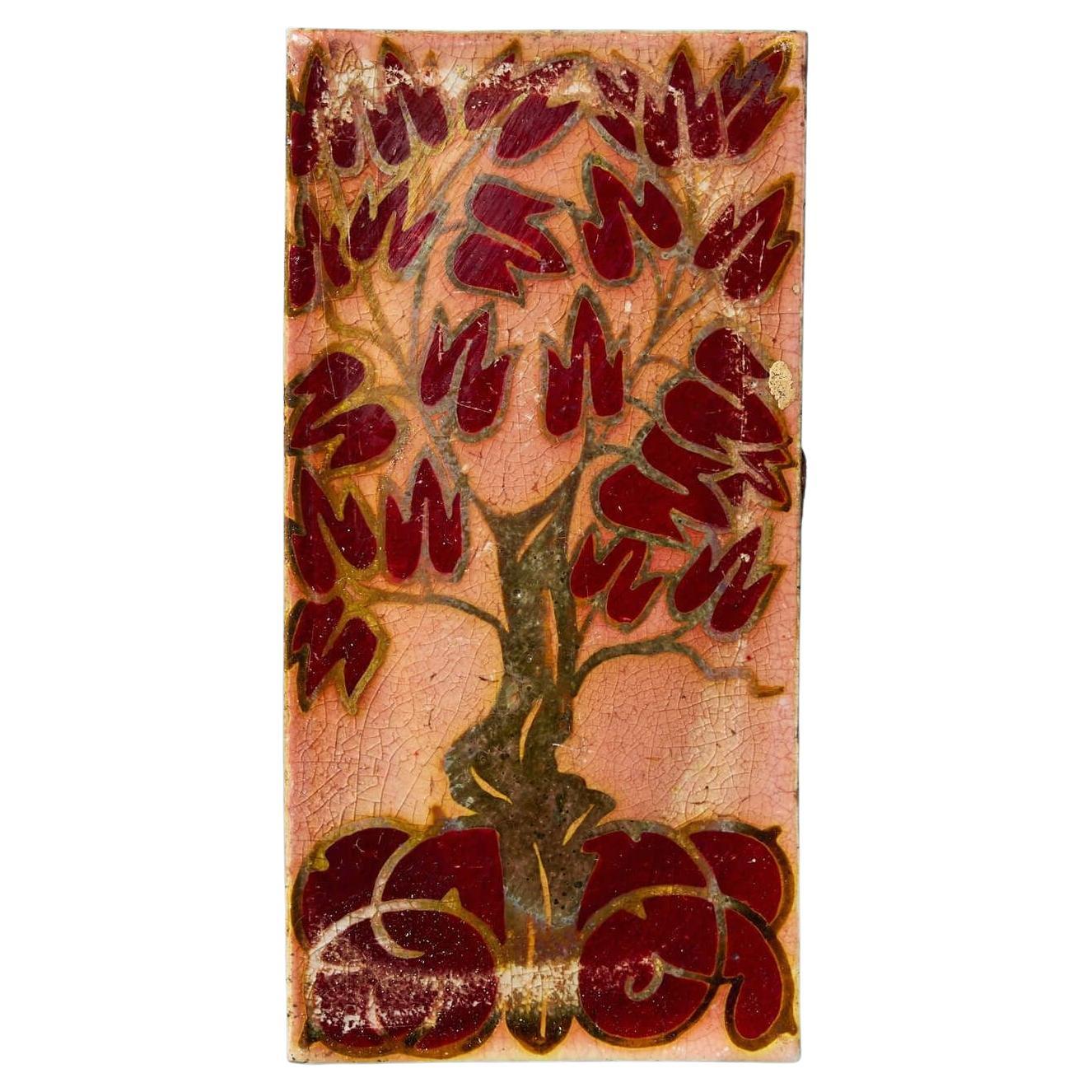 Pilkington Antique Lustre Glaze Tree of Life Tile