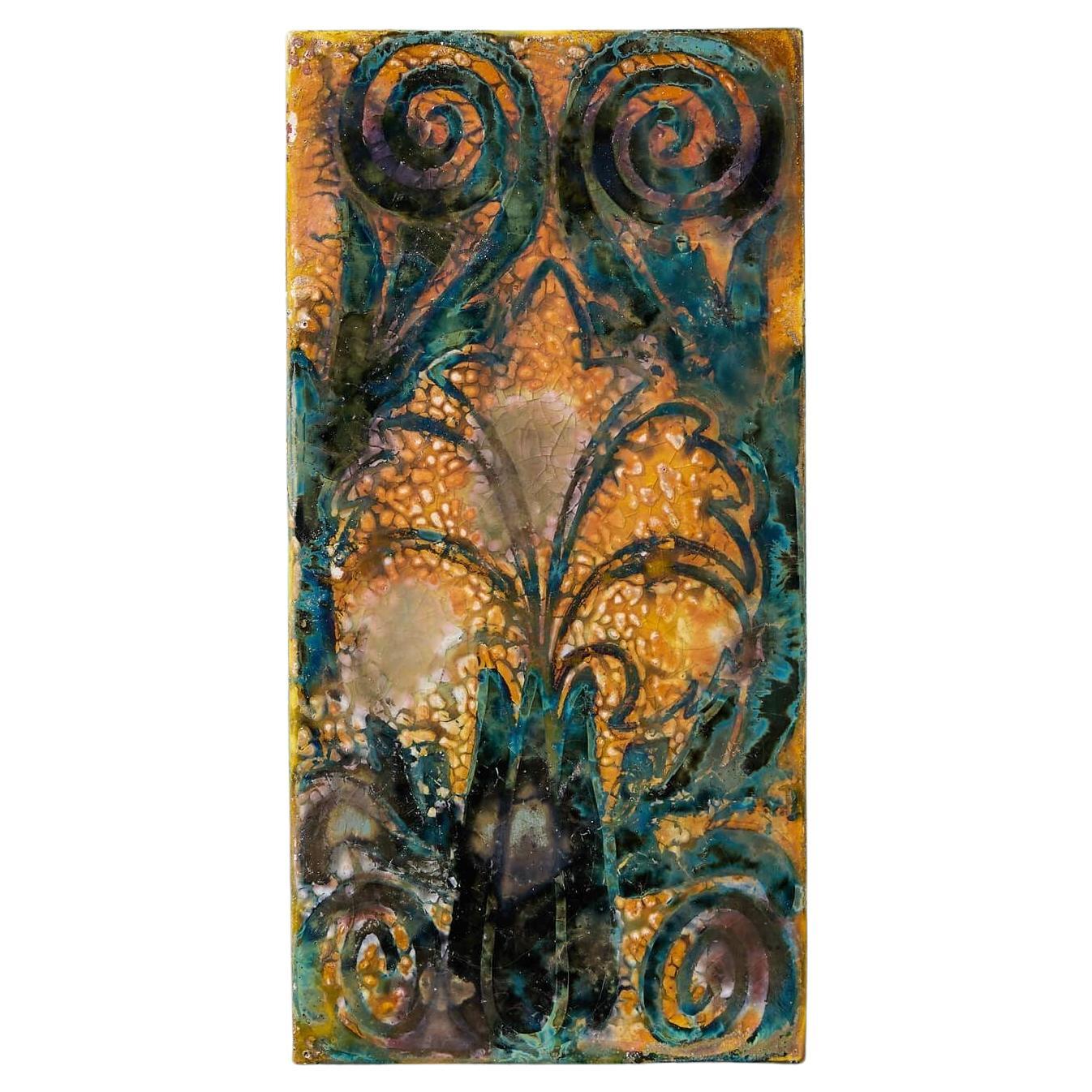 Pilkington Arts & Crafts Lustre Glazed Tile For Sale