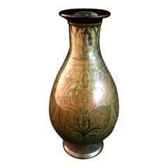 Vintage Pilkington Lustre Vase Decorated with Stylised Flowers, 1914