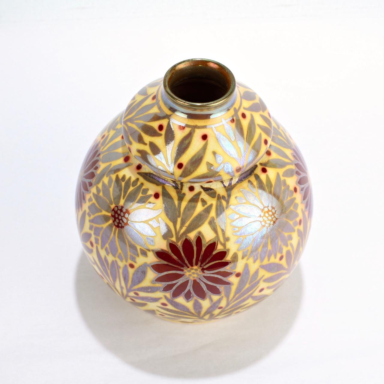 Pilkington Pottery Royal Lancastrian Arts & Crafts Lustre Vase by W S Mycock 4