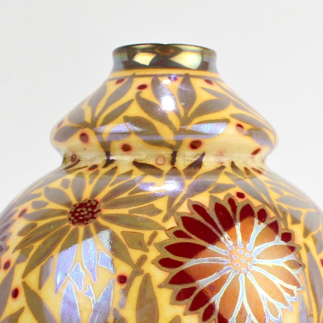 Pilkington Pottery Royal Lancastrian Arts & Crafts Lüster-Vase von W S Mycock 7