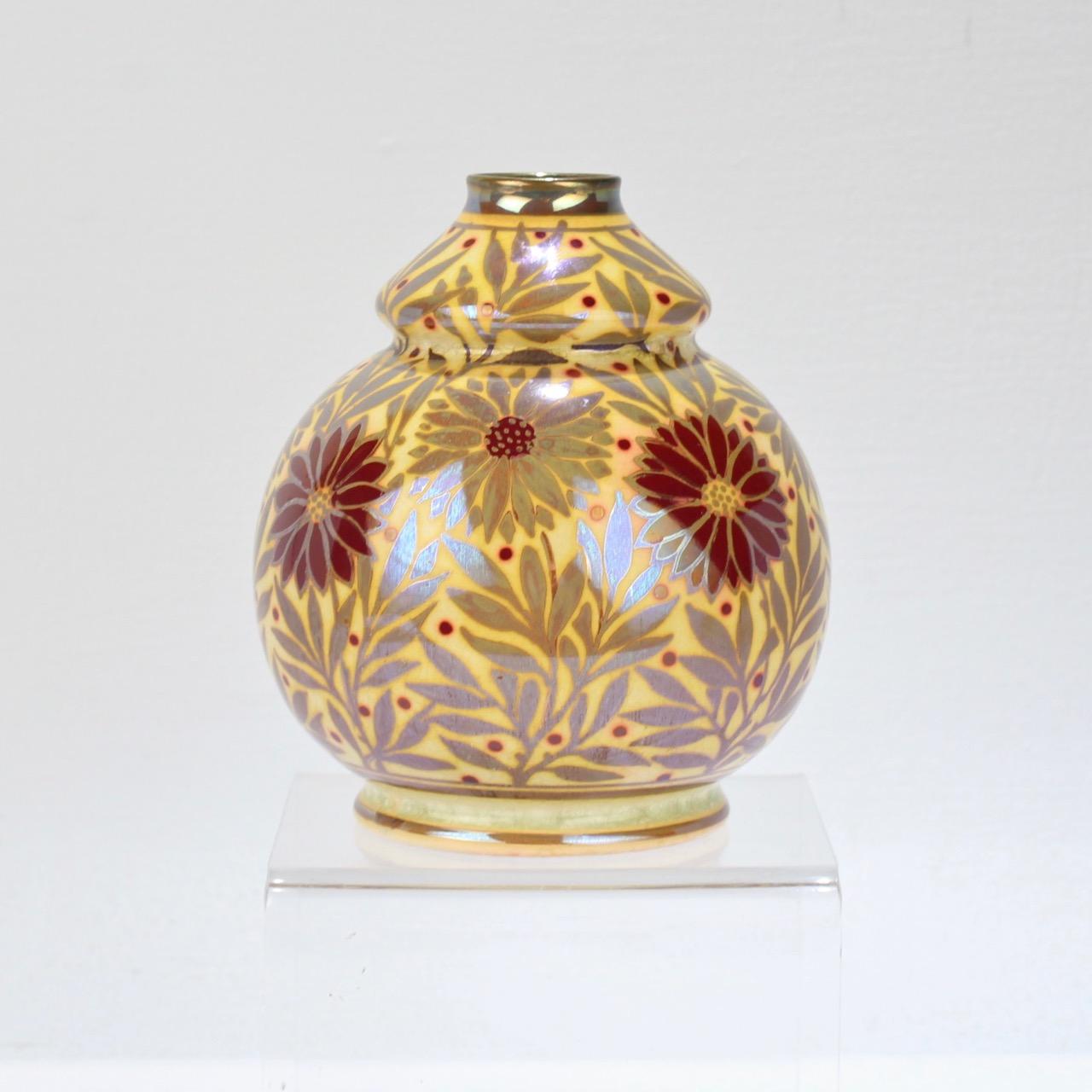 Pilkington Pottery Royal Lancastrian Arts & Crafts Lustre Vase by W S Mycock In Good Condition In Philadelphia, PA