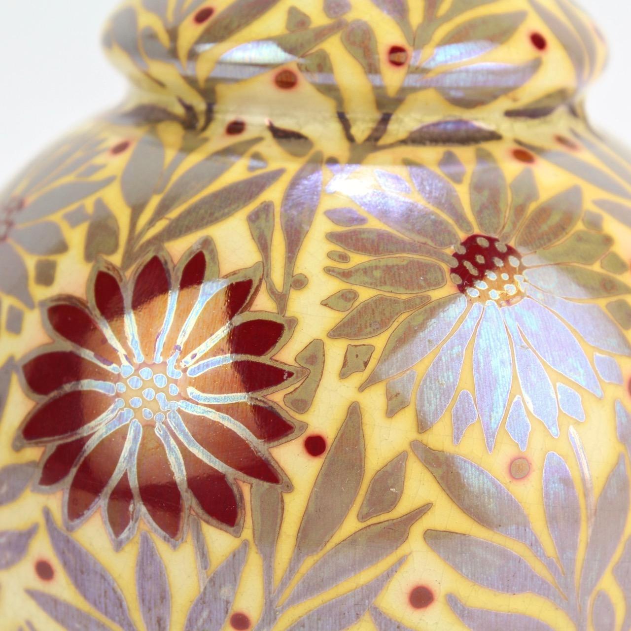 20th Century Pilkington Pottery Royal Lancastrian Arts & Crafts Lustre Vase by W S Mycock