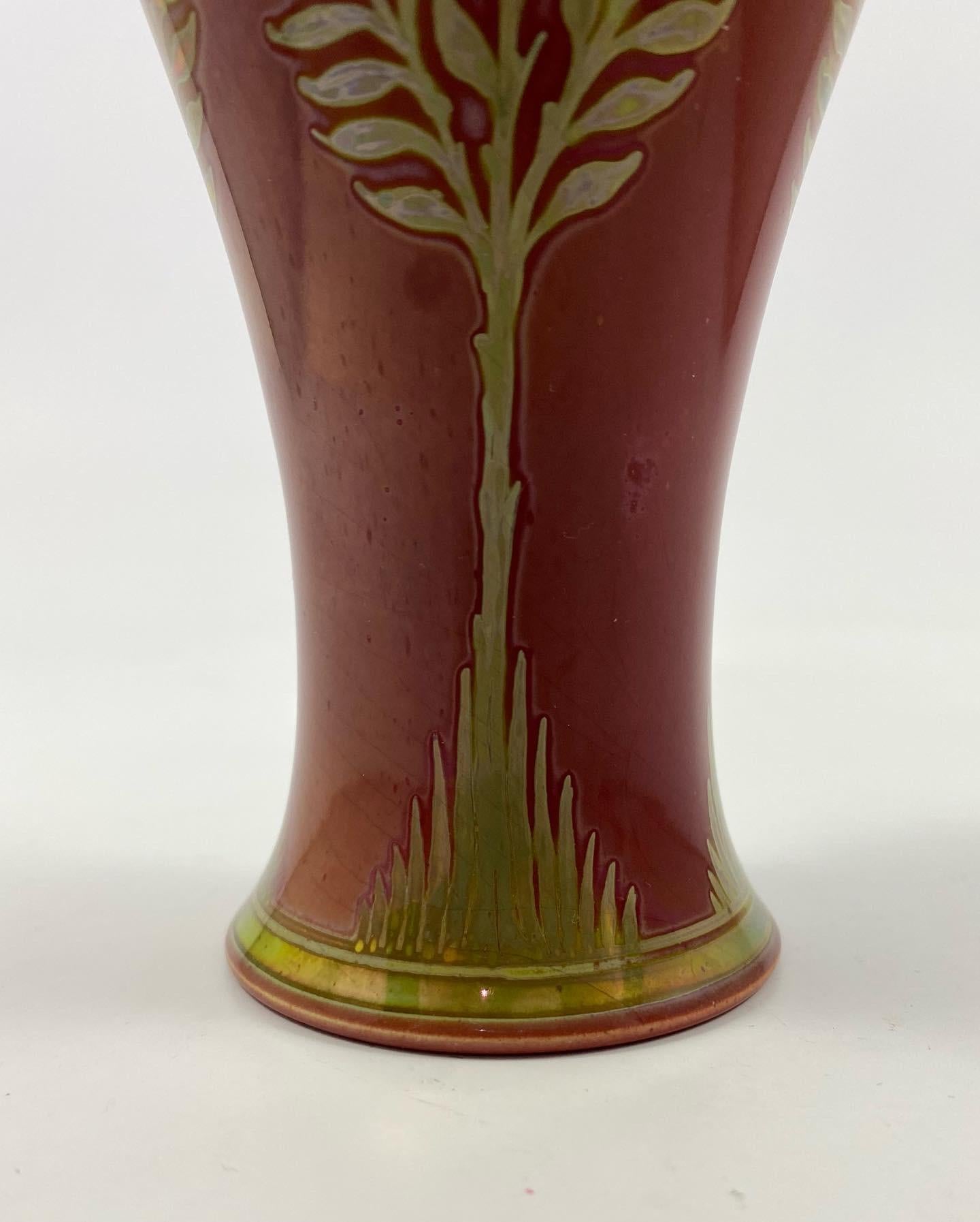 English Pilkington Royal Lancastrian Lustre Vase, Charles Cundall, c. 1910