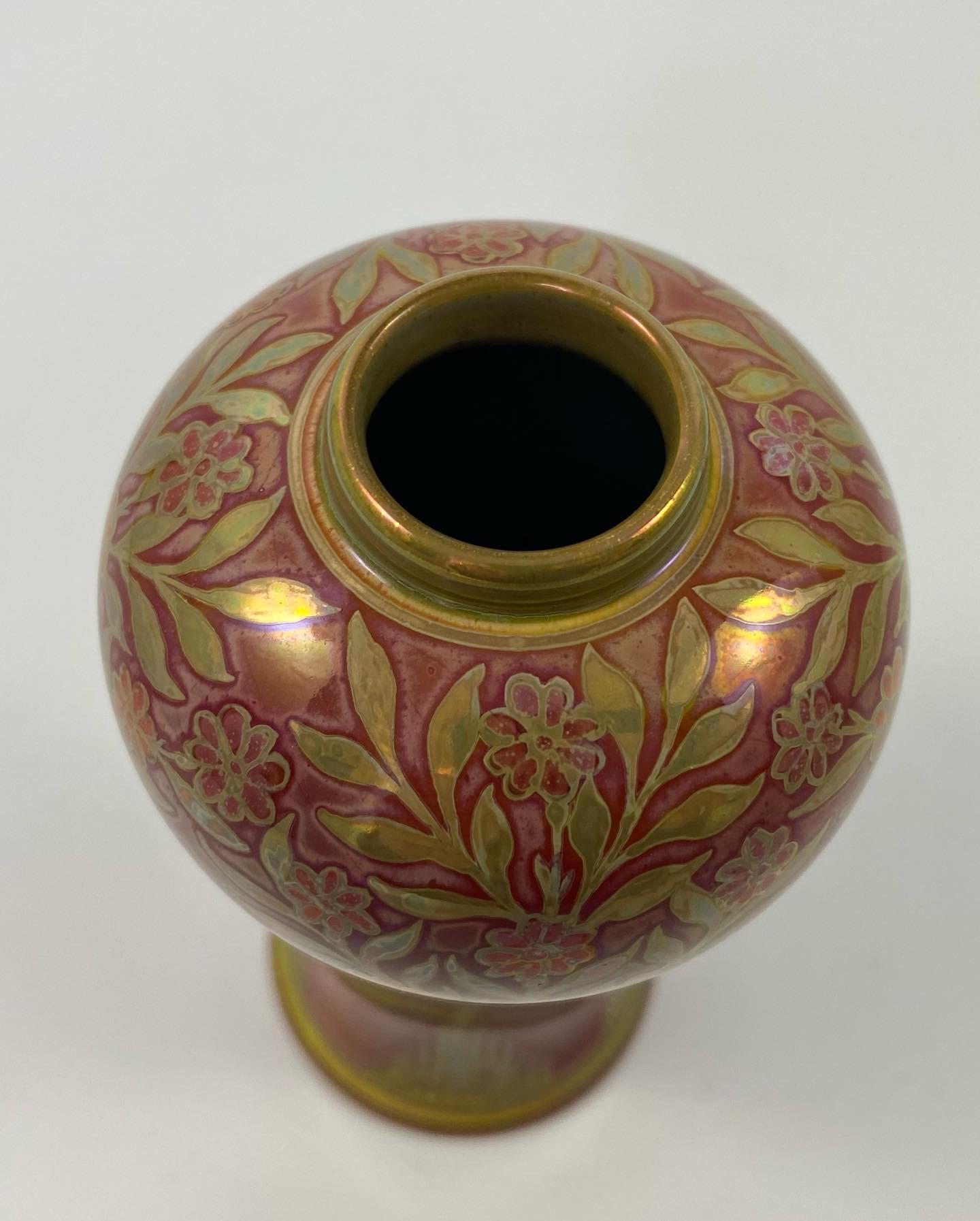 Fired Pilkington Royal Lancastrian Lustre Vase, Charles Cundall, c. 1910