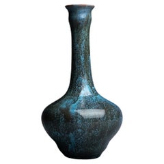 Pilkingtons Art Pottery Blue Glaze Bottle Vase