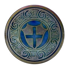 Pilkington's Lustre Pill Box Decorated with an Armorial Shield, 1907