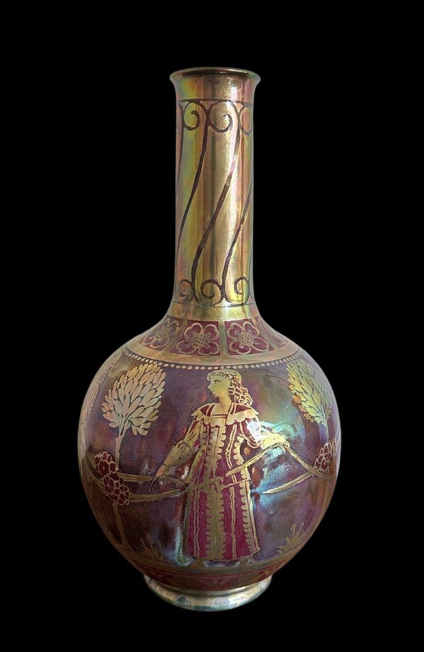 Poterie Vase Lustre de Pilkington en vente