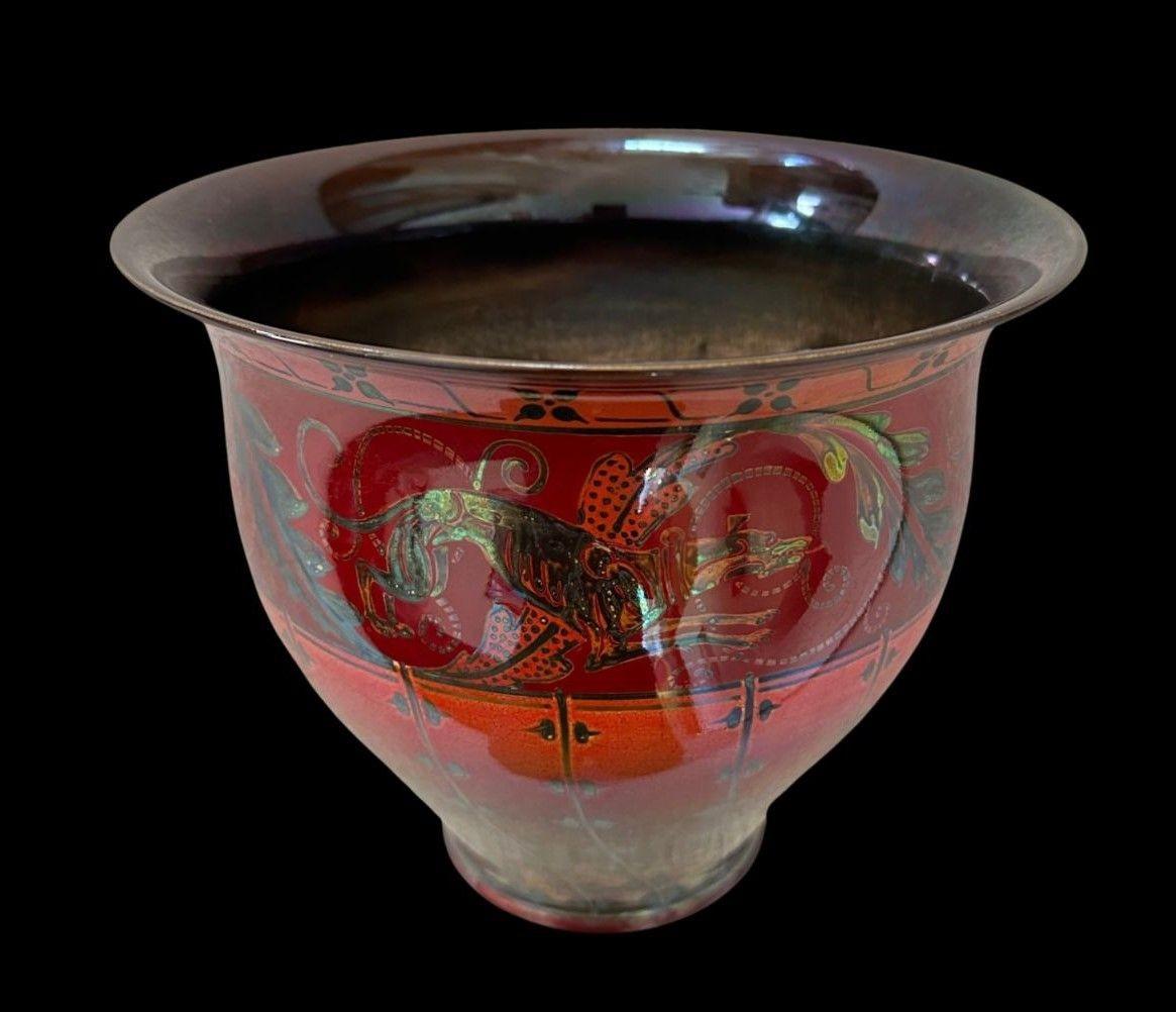 Ceramic Pilkington's Royal Lancastrian Lustre “Dog Bowl” For Sale