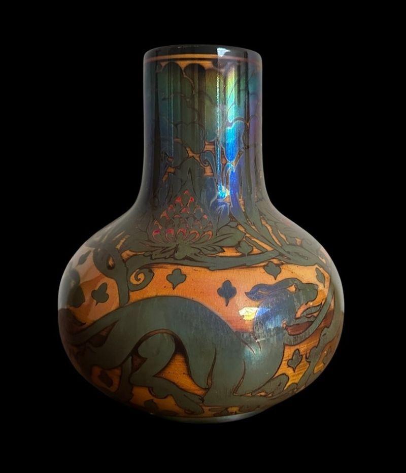 Pilkingtons Royal Lancastrian-Lüster-Vase im Zustand „Gut“ im Angebot in Chipping Campden, GB