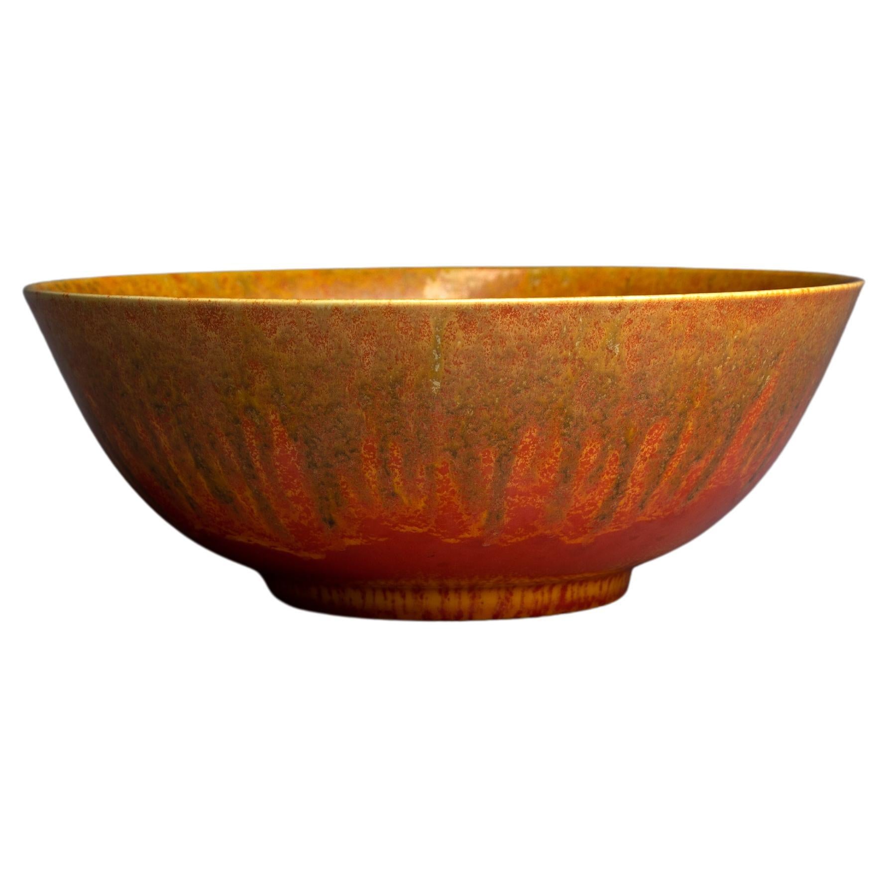 Pilkingtons Vermilion Glaze Bowl circa 1930 For Sale