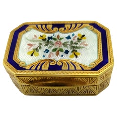 Vintage Pill Box Floral miniature and  fine hand-engravings Art Nouveau style Salimbeni
