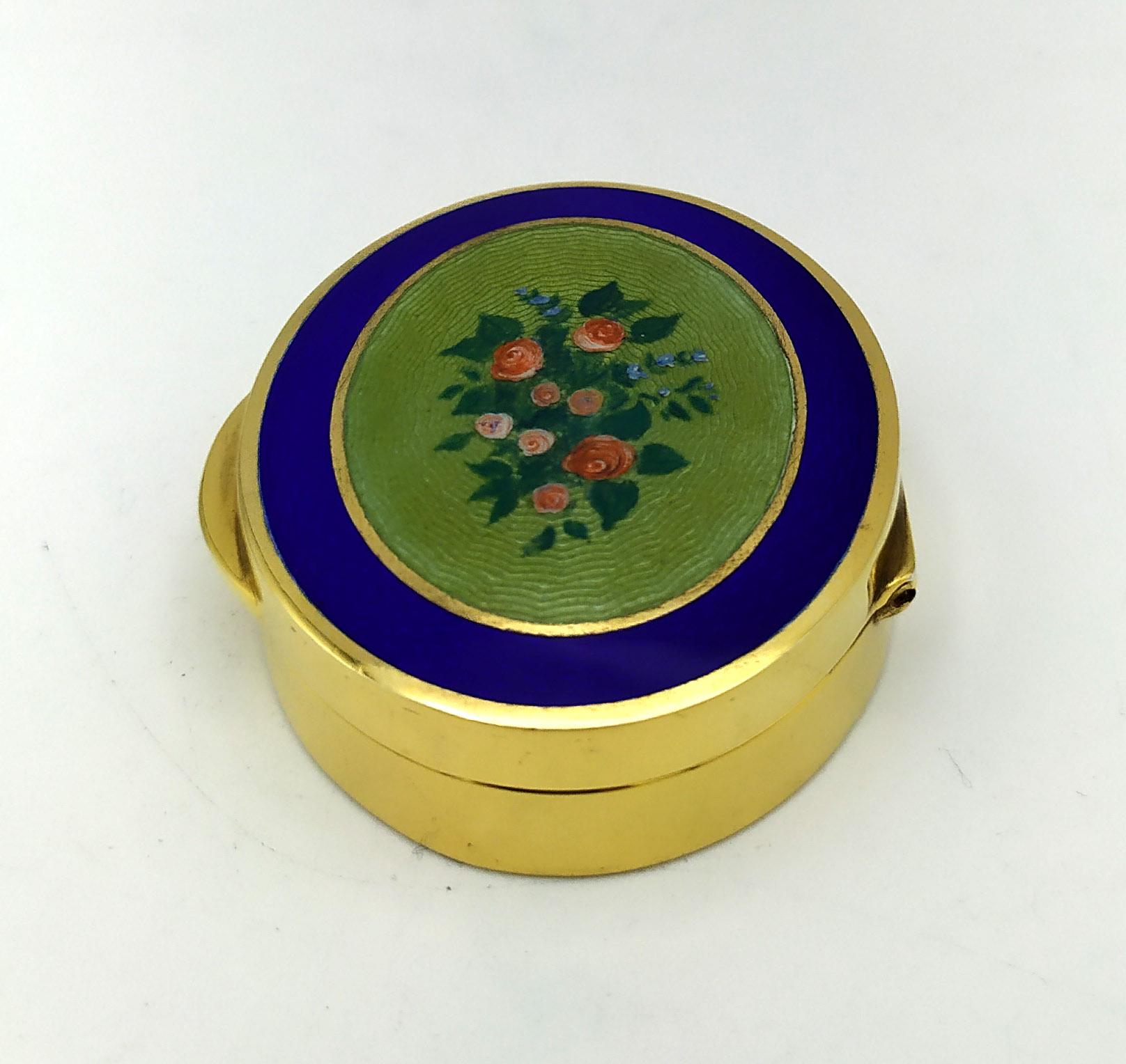 Pillendose Ovale Form Jugendstil florale Miniatur Sterling Silber Salimbeni (Handgeschnitzt) im Angebot