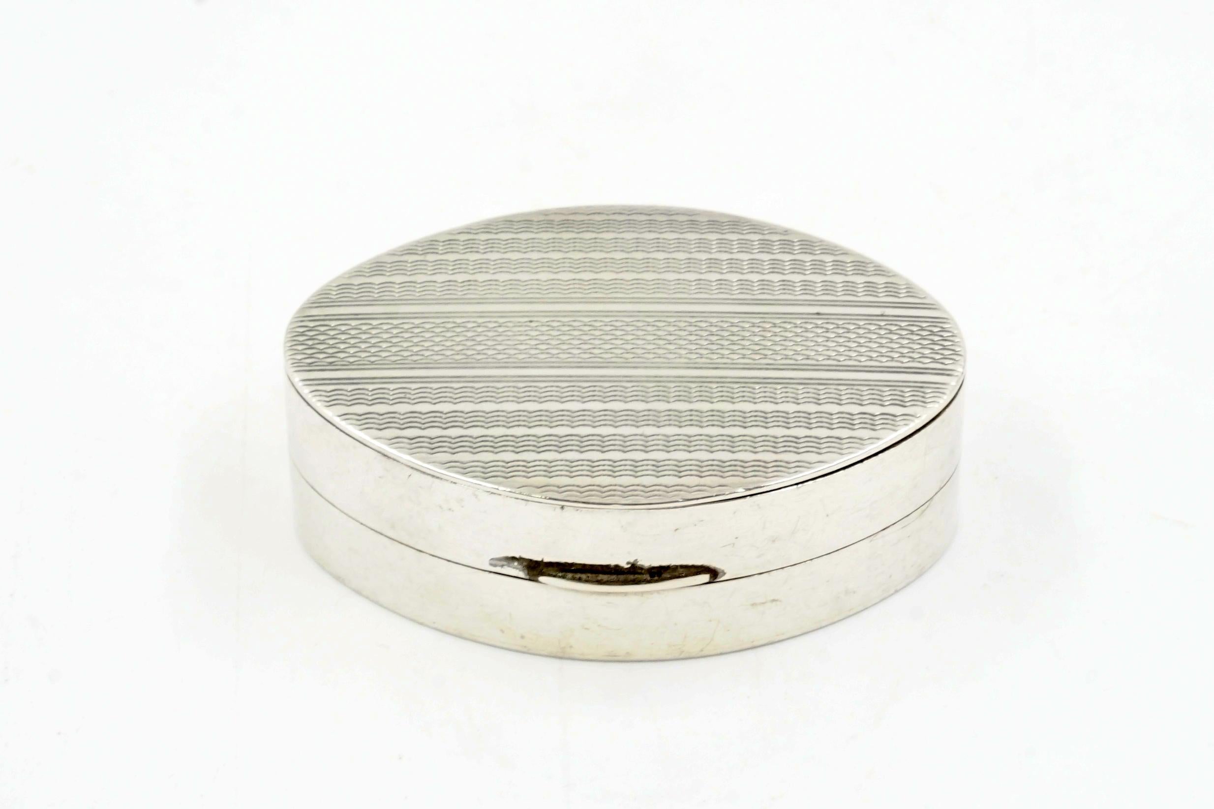 Austrian Pill box silver and enamel