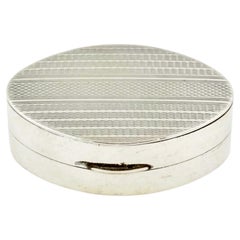 Pill box silver and enamel